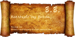 Batthyány Bolda névjegykártya